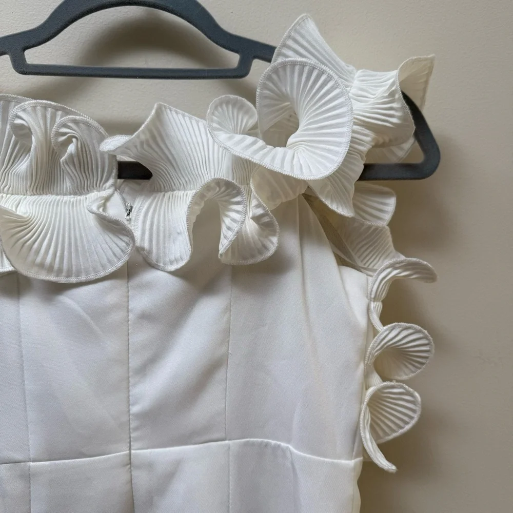 Do + Be White Ruffle Mini Dress